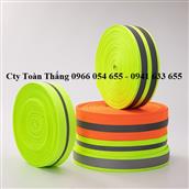 Phản quang vải sọc ghi may áo